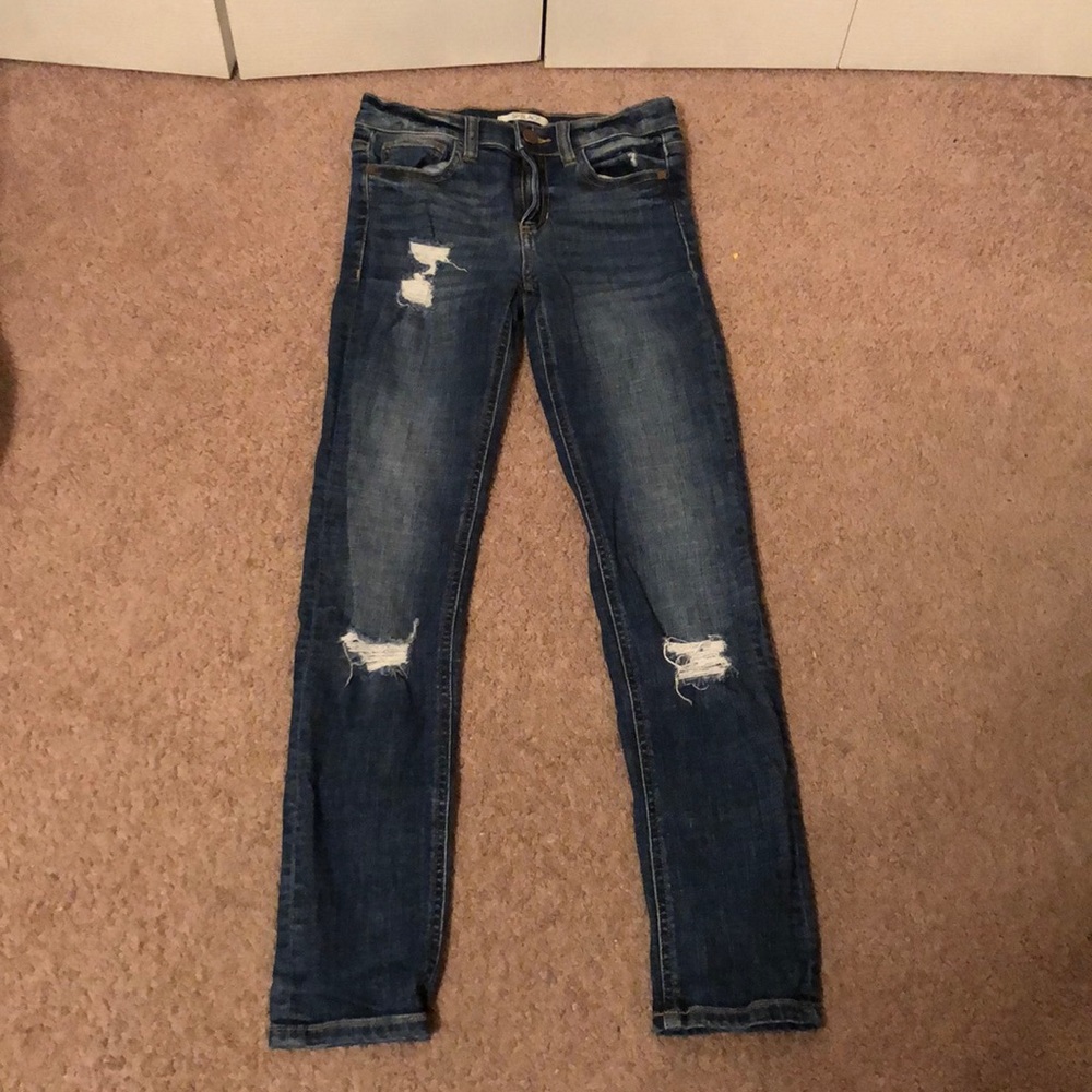 Cute blue ripped jeans